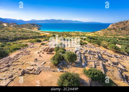 Ruins Of The Ancient Minoan Settlement Gournia Near Agios Nikolaos ...