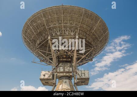 Abandoned center of space communication,an abandoned old telescope Stock Photo