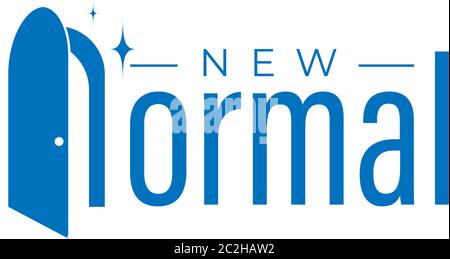 New normal lifestyle concept. After the Coronavirus or Covid-19 causing the way of life of humans to change to new normal. . New normal campaign in ty Stock Vector