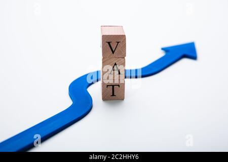 Arrow Going Around Word VAT In Tax Evasion Concept Stock Photo