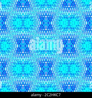 Seamless diamond pattern turquoise blue purple white Stock Photo