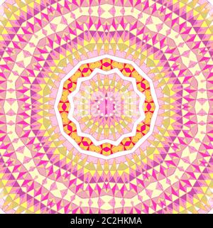 Seamless concentric ornament pink yellow violet Stock Photo