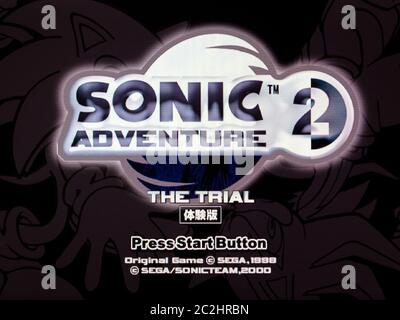 Sonic Adventure 2 The Trial - Sega Dreamcast Videogame - Editorial use only Stock Photo