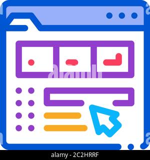 maker information folder icon vector outline illustration Stock Vector ...