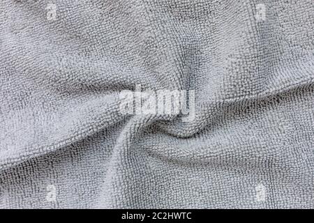 Gray microfiber cloth for cleaning and dusting Stock Photo
