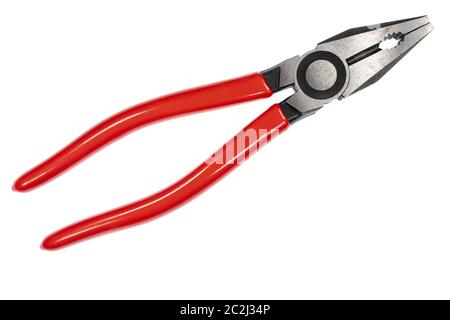 Open Needle Nose Plyers Isolated on White Background Stock Photo - Alamy