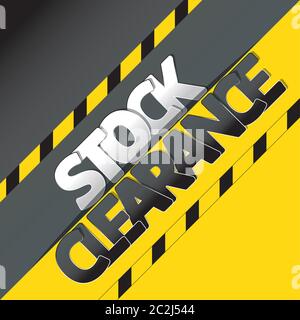 Stock clearance banner, flyer or poster design template Stock Vector