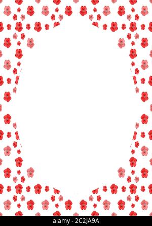 Circle Frame Background with Decorated Borders Stock Photo