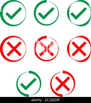 Cross Mark Icon, Delete Mark Collection Vector Art Illustration Stock Vector