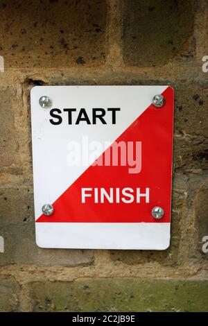 Orienteering Control Point Sign Stock Photo - Alamy
