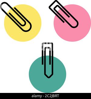 Paper Clip Icon Vector Art Illustration Stock Vector