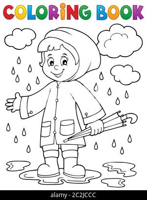 Kid Art Show | Girl Walking In The Rain