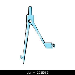 Drawing Compass Icon Vector Art Illustration Stock Vector