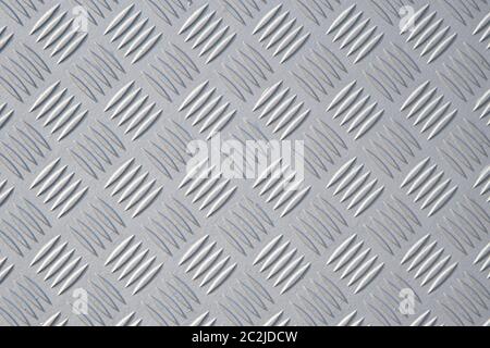 textured surface of a metal checker plate Stock Photo