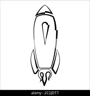 Rocket Icon, Start Up Design Vector Art Illustration Stock Vector