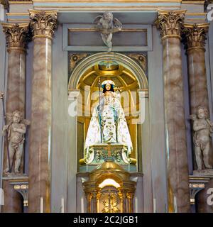 Pontevedra Galicia Spain (pilgrim Virgin) Church Of La Peregrina Interior Altar Stock Photo