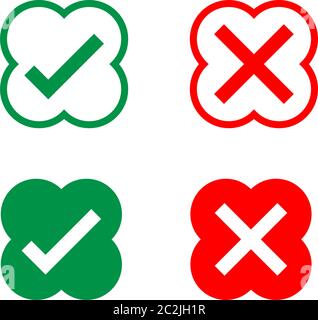 Cross Mark Icon, Delete Mark Collection Vector Art Illustration Stock Vector