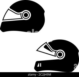 Motorcycle helmet head injury protection icon, stock illustration Stock ...