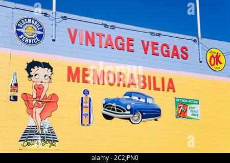 Antique store on Las Vegas Boulevard, Las Vegas, Nevada, USA, North America Stock Photo