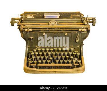 Old Typewriter Isolated Photo Stock Photo