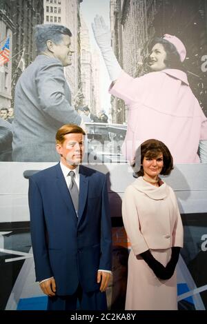 John & Jacqueline Kennedy, Madame Tussauds Wax Museum at the Venetian ...