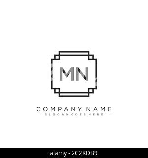 Letter Mn Logo Template Creative Fashion Stock Vector (Royalty Free)  1559251784