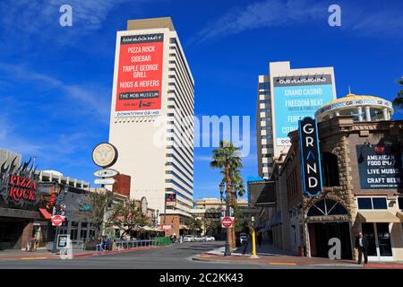 North 3rd Street, Downtown District, Las Vegas, Nevada, USA Stock Photo