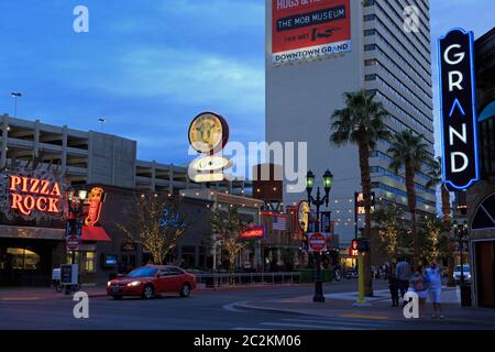 North 3rd Street, Downtown District, Las Vegas, Nevada, USA Stock Photo
