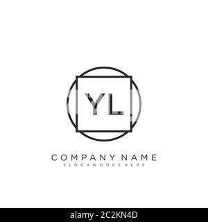 Initial YL Logo Design Vector Template. Creative Circle Letter YL