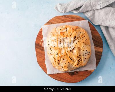 Vegan Spanakopita Spinach Pie Stock Photo