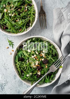 Aragula, beet and cheese salad Stock Photo
