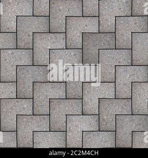 Gray Paving Slabs of Squares Laying One Another as scale. Seamless Tileable Texture. Stock Photo