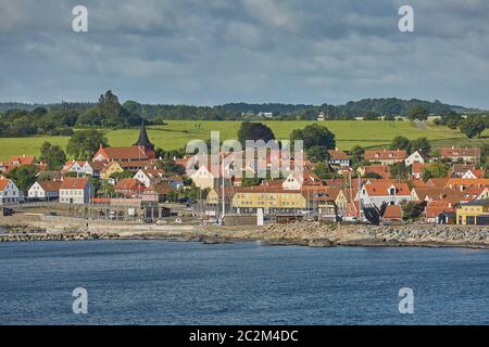 Small village of Svaneke on Bornholm island in Denmark Stock Photo