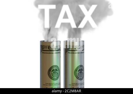 Concept of carbon tax in the ecology concept - 3d rendering Stock Photo