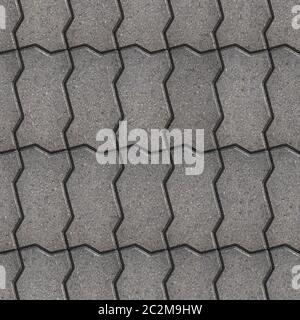 Gray Wavy Paving Slabs, Vertical Stacking. Seamless Tileable Texture. Stock Photo