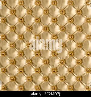detail of gold colored sofa texture. 3d render image. retro and classic background. Concept of exclusivity and luxury.