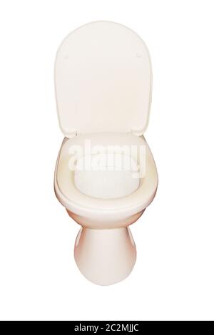 white toilet bowl isolated on a white background Stock Photo