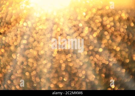 Golden bokeh. Texture with gold abstraction. Creative abstract golden patterned background Stock Photo