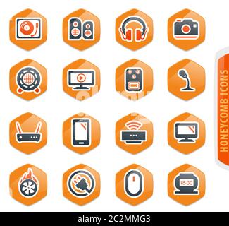 Devices vector icons for user interface design Stock Photo