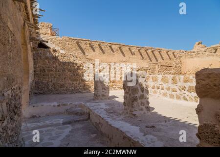 View of the old Arad Fort, in Manama, Muharraq, Bahrain. Stock Photo