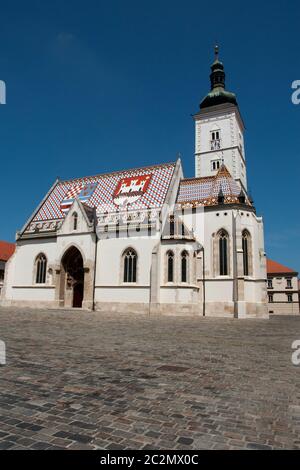 Church of St. Mark in Zagreb, Croatia Stock Photo