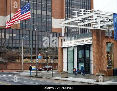 Philadelphia, USA - December 14, 2019: Independence Visitor Center building. Independence Visitor Center is the official visitor center of Philadelphi Stock Photo