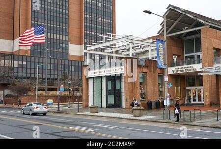 Philadelphia, USA - December 14, 2019: Independence Visitor Center building. Independence Visitor Center is the official visitor center of Philadelphi Stock Photo