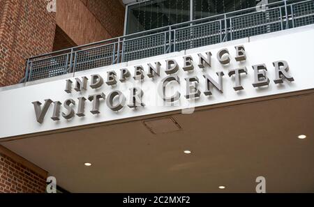 Philadelphia, USA - December 14, 2019: Independence Visitor Center building. Independence Visitor Center is the official visitor center of Philadelphi Stock Photo