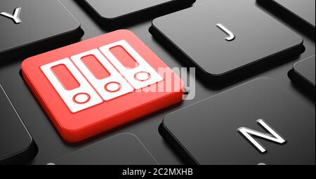 Data Concept on Red Button on Black Computer Keyboard. Stock Photo