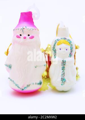 Russian Christmas characters Father Frost and Snow Maiden Stock Photo