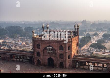 jama masjid eastern gateway entrance in New Delhi, India. Stock Photo