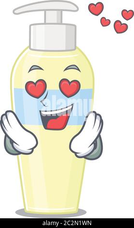 Romantic serum cartoon character has a falling in love eyes Stock Vector