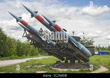 Soviet anti-aircraft missile complex Neva S-125M Stock Photo