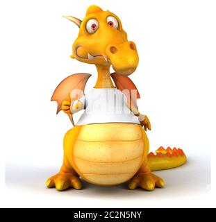 Dragon with a white tshirt Stock Photo